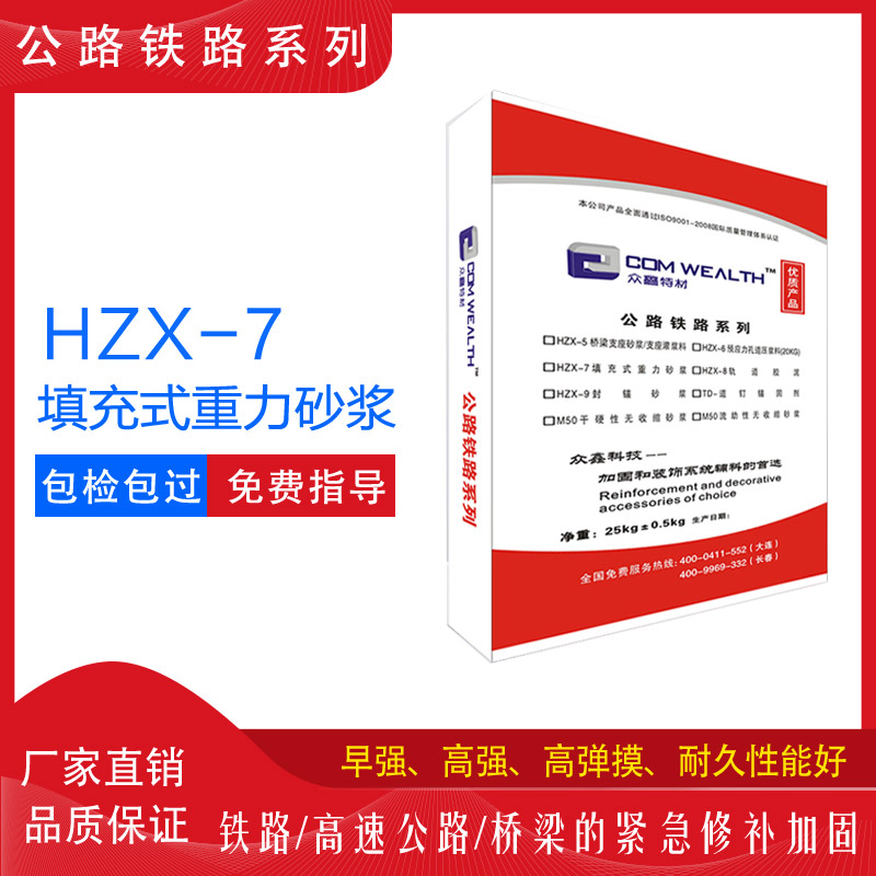 HXZ-7填充式重力砂漿使用說明